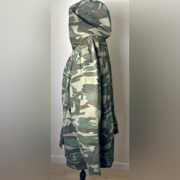 NEW LOOK Women’s 100% Cotton Green Camouflage Hooded Zip Up Jacket  Plus Size 3X - Picture 2 of 16